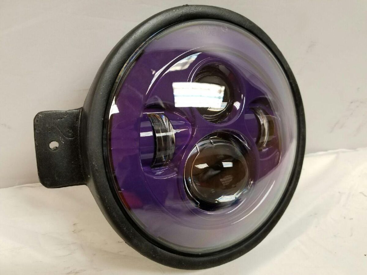 7″ Kawasaki Voyager & Vaquero DAYMAKER Replacement Headlight Purple LED Light Projector HID Bulb