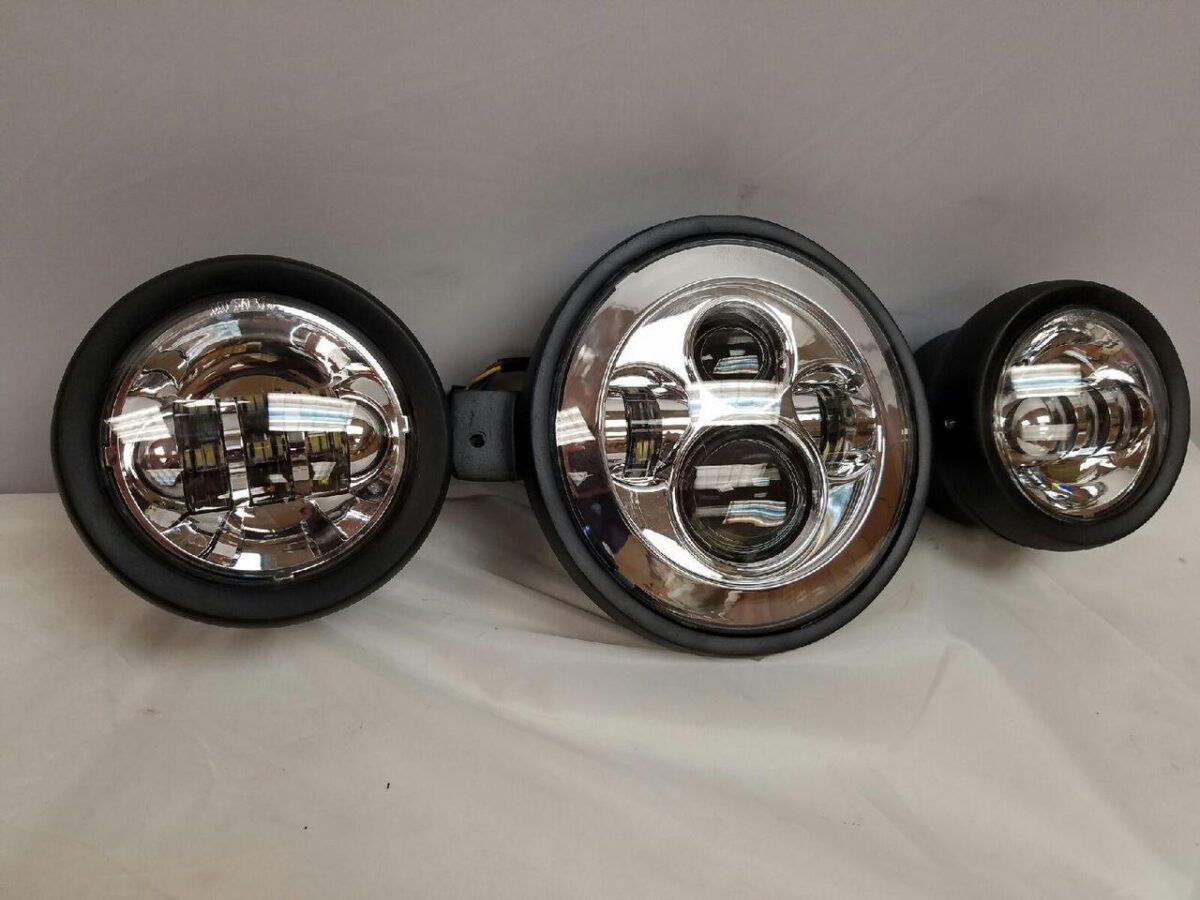 7″ Kawasaki Voyager & Vaquero DAYMAKER Headlight Dual 4.5″ 4 1/2