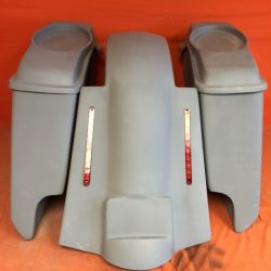 thumbnail image 2 of TCMT Stretched Saddlebags & Rear Fender Kit For Harley Touring Electra Glide 2014-2024 – Black 2 of 6