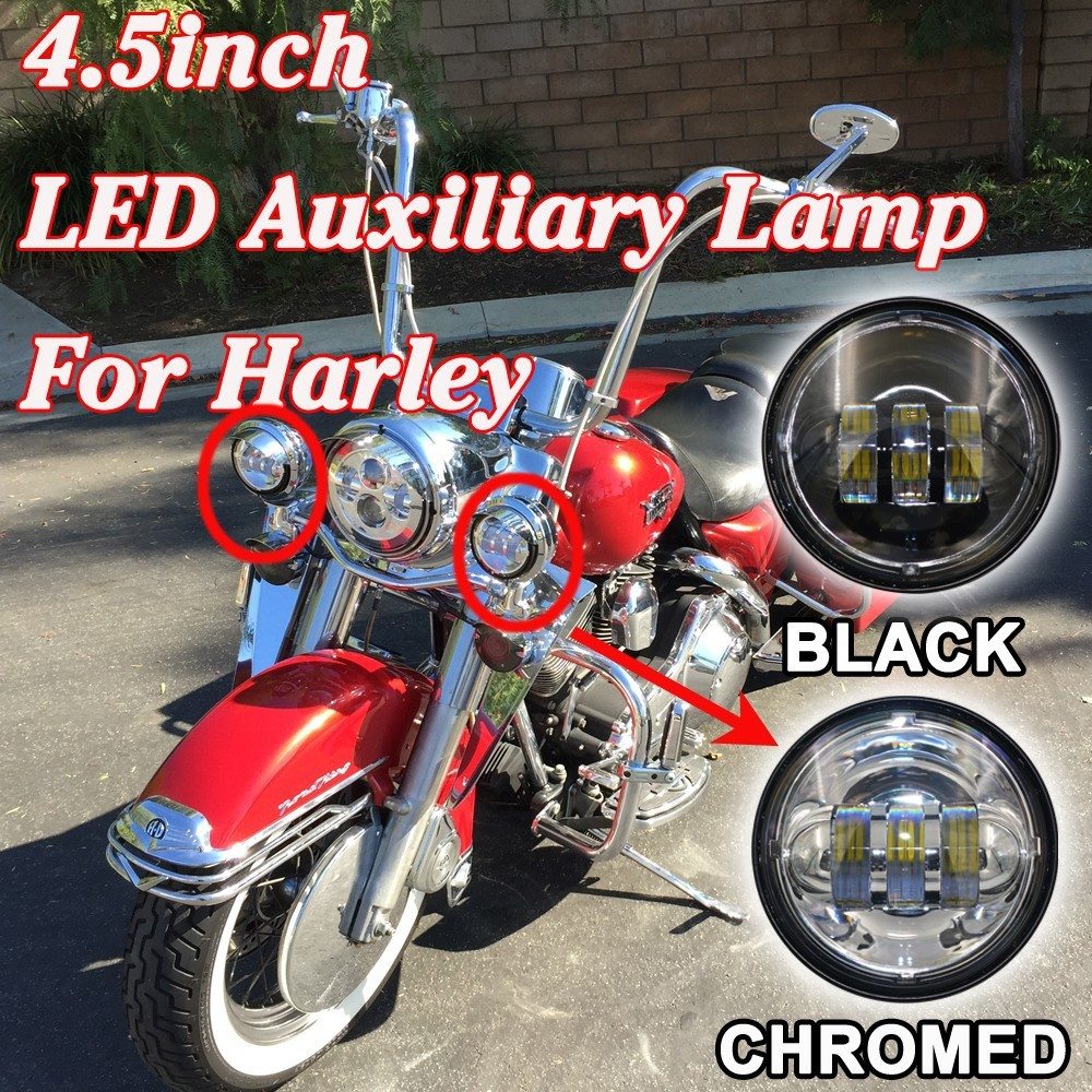 7 INCH ORANGE 4.5 INCH FOG PROJECTOR DAYMAKER LED LIGHT BULB HEADLIGHT Harley