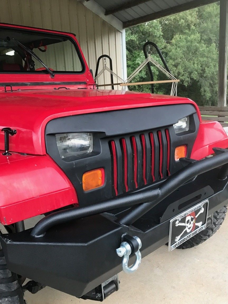 1987-95 Fits: Jeep Wrangler Yj Overlay Grille Grill Mean Furious Angry Bird  Eyes Fiberglass – Baggers Bags – Extended Stretched Saddlebags | Harley  Davidson Custom Baggers Parts