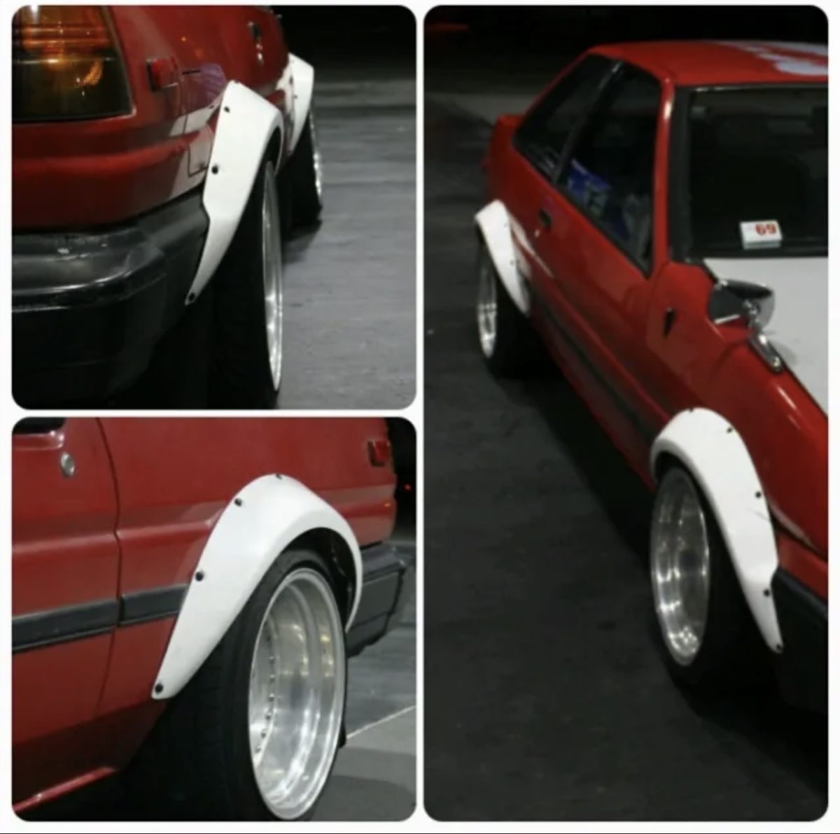 JDM fender flares Toyota AE86 8487 Baggers Bags Extended Stretched